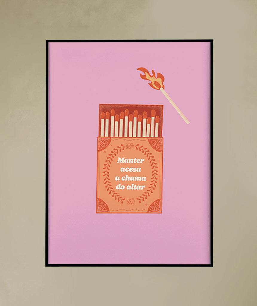 Quadro Chama no Altar