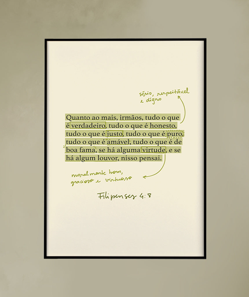 Quadro Filipenses 4:8