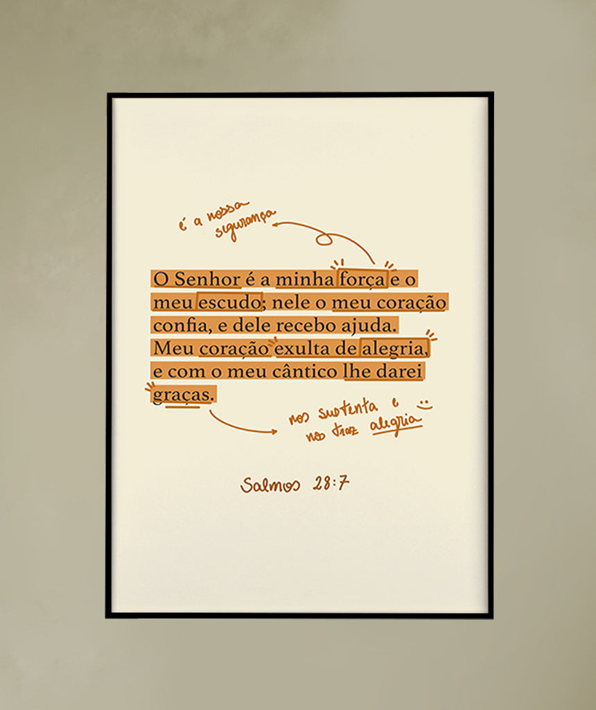 Quadro Salmos 28:7