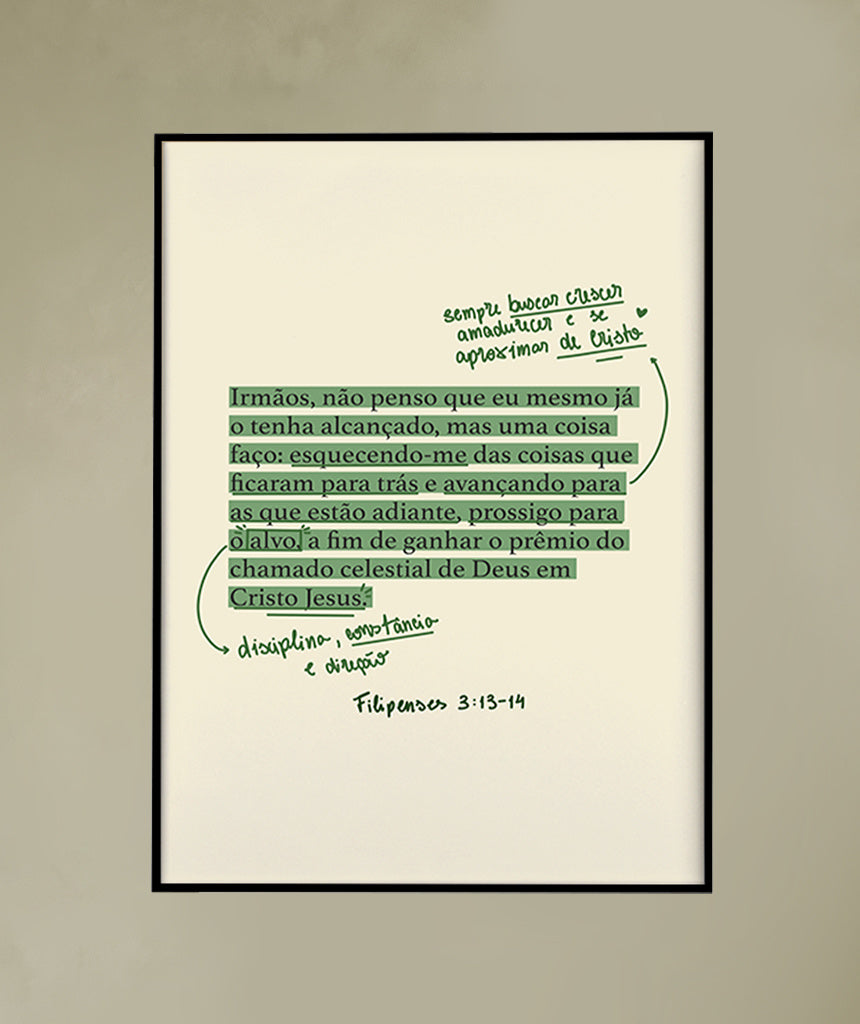 Quadro Filipenses 3:13-14