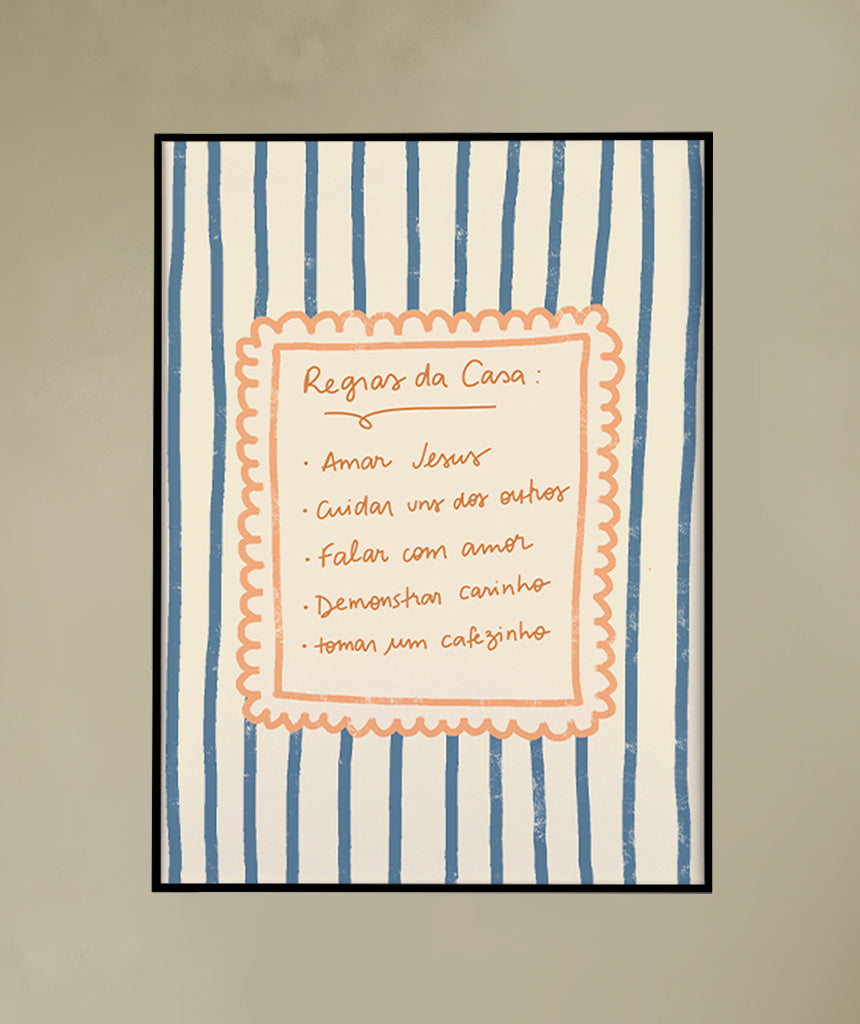 Quadro Regras da Casa Azul