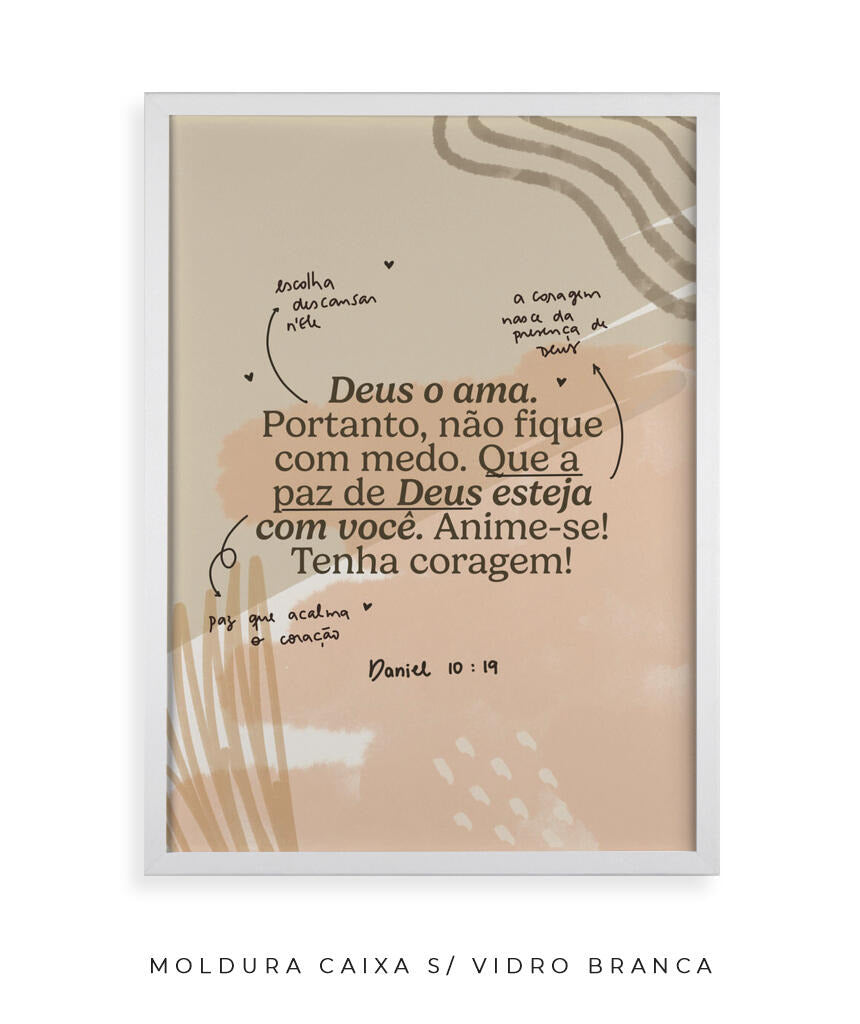Quadro Daniel 10:19 abstrato