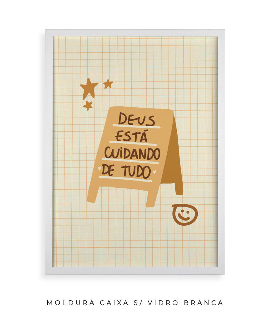 Quadro Deus está cuidando