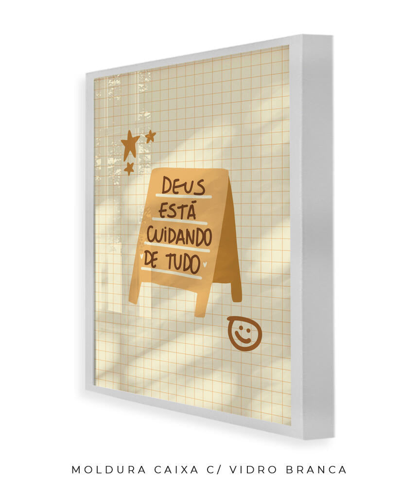 Quadro Deus está cuidando