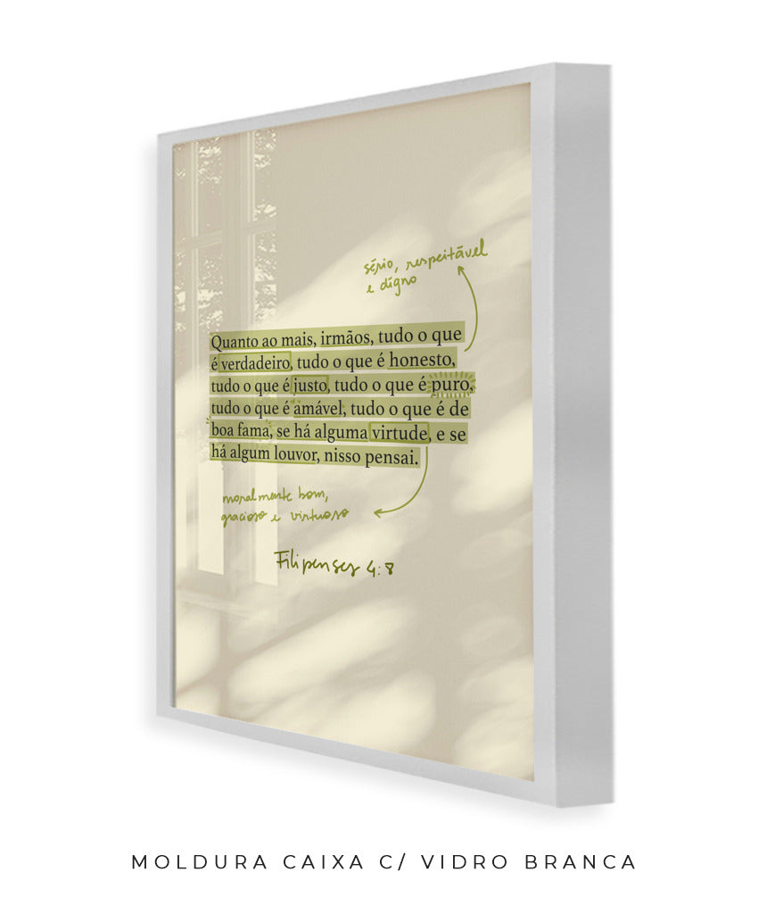Quadro Filipenses 4:8