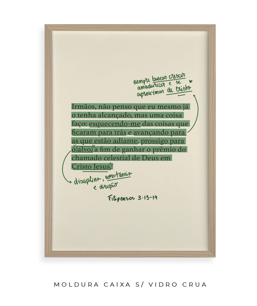Quadro Filipenses 3:13-14