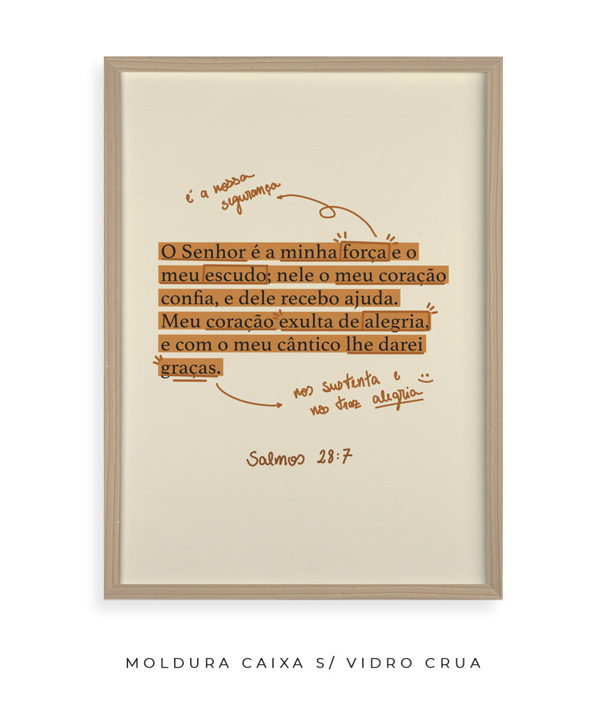 Quadro Salmos 28:7