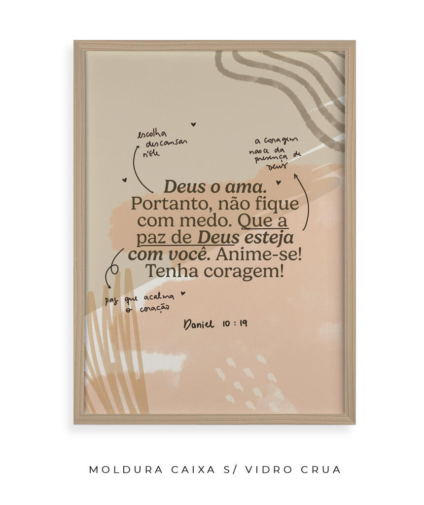 Quadro Daniel 10:19 abstrato