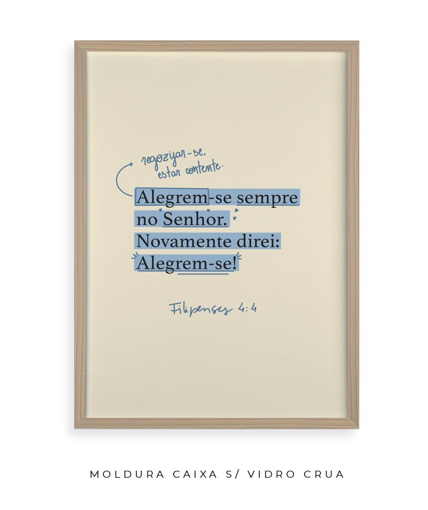 Quadro Filipenses 4:4