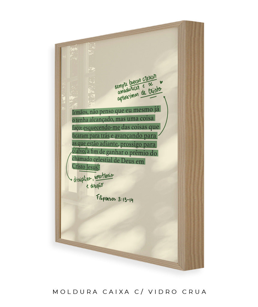 Quadro Filipenses 3:13-14