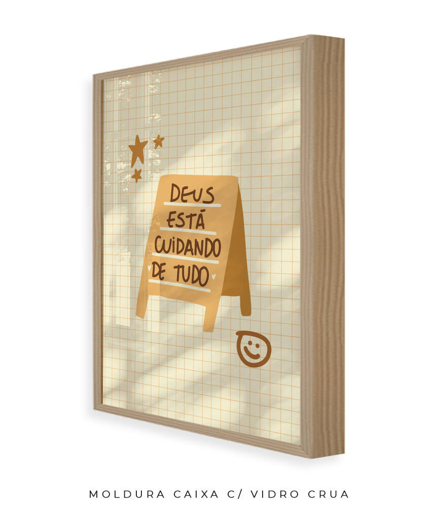 Quadro Deus está cuidando