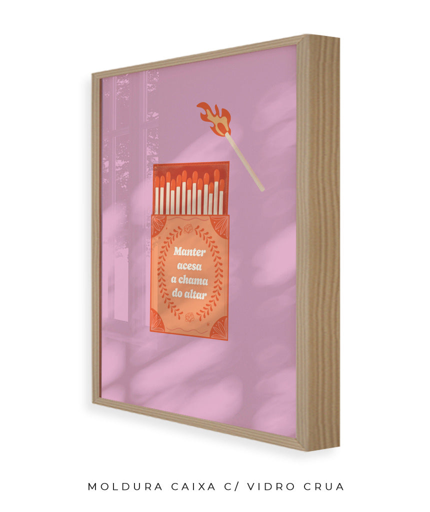 Quadro Chama no Altar