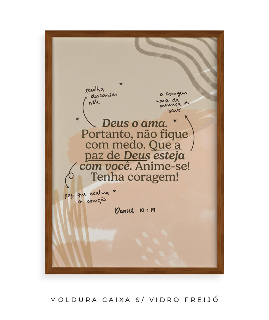 Quadro Daniel 10:19 abstrato