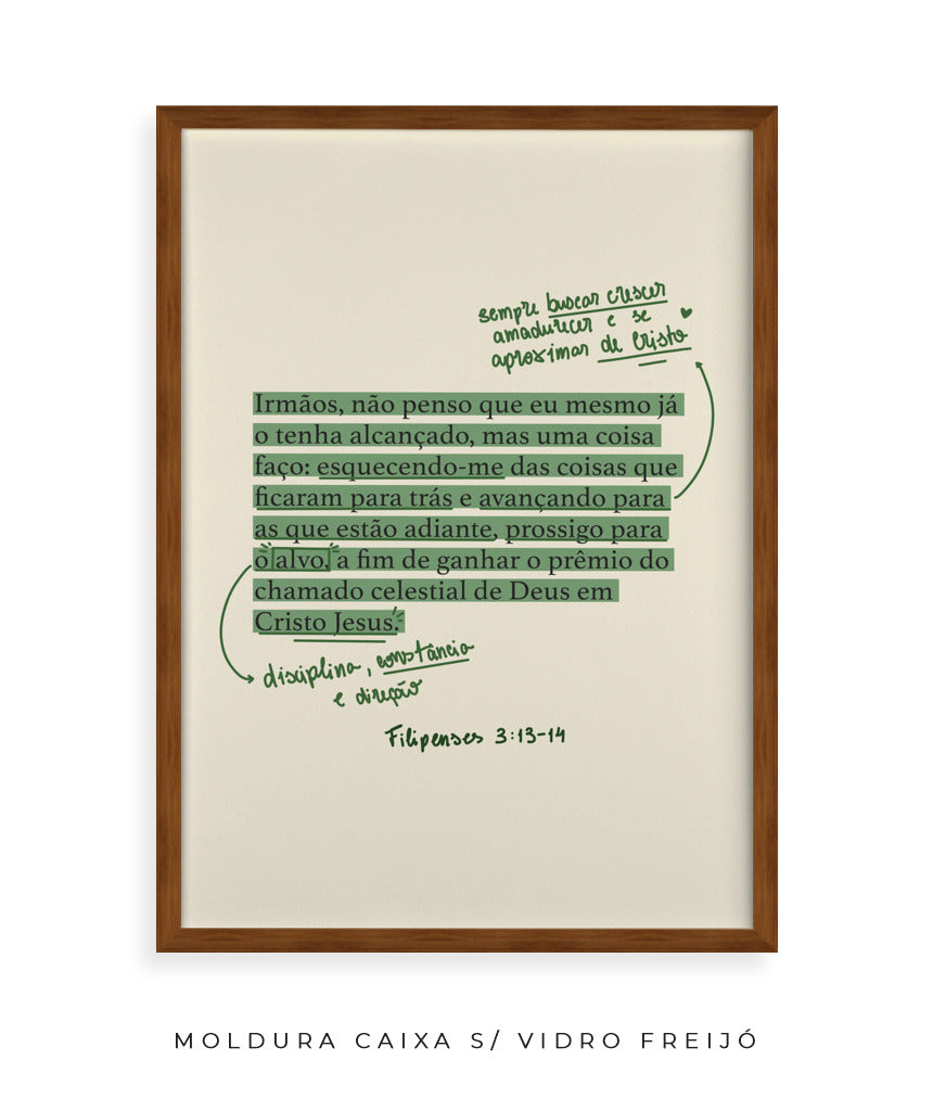 Quadro Filipenses 3:13-14
