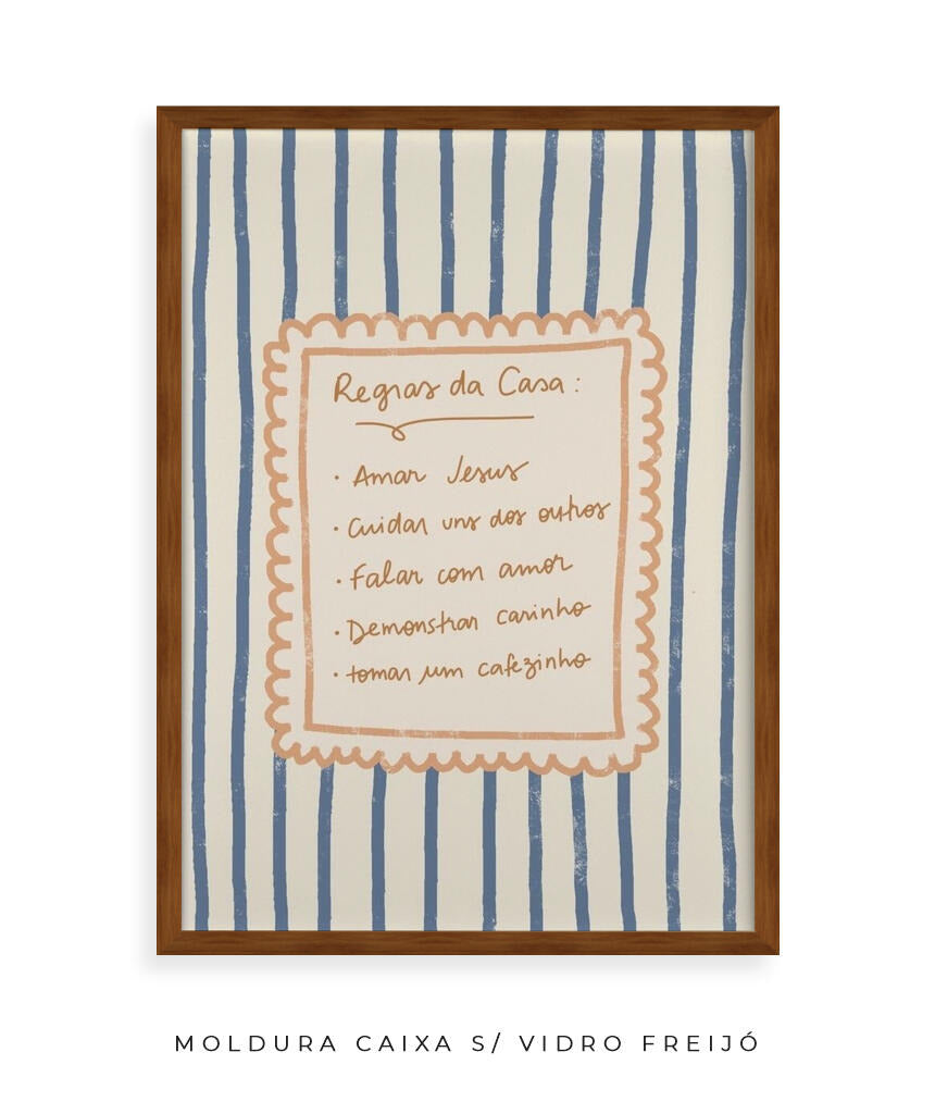 Quadro Regras da Casa Azul