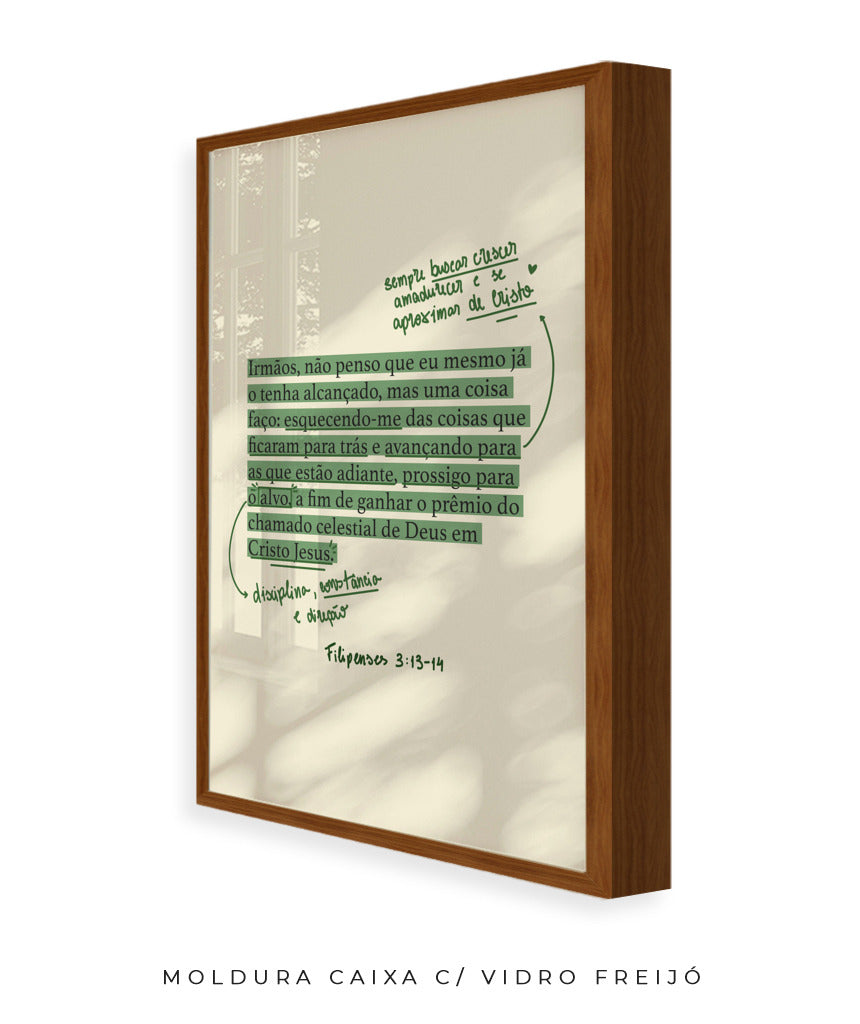 Quadro Filipenses 3:13-14