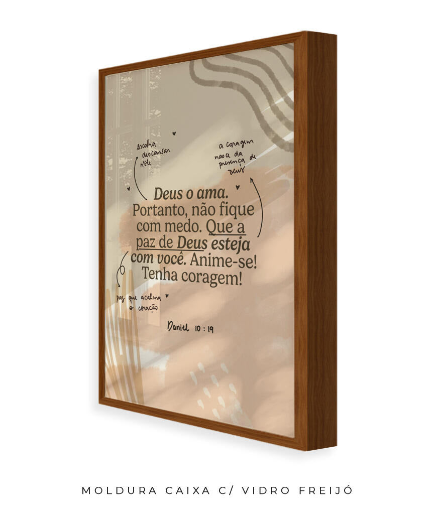 Quadro Daniel 10:19 abstrato