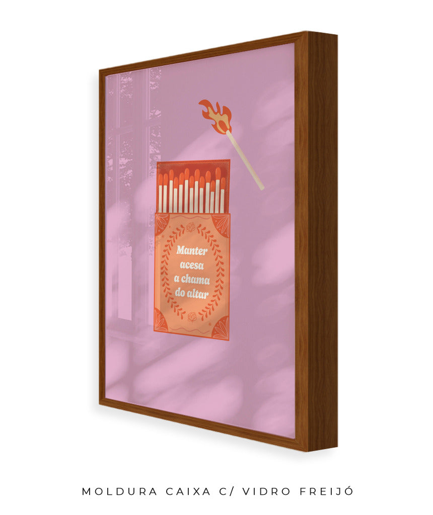 Quadro Chama no Altar