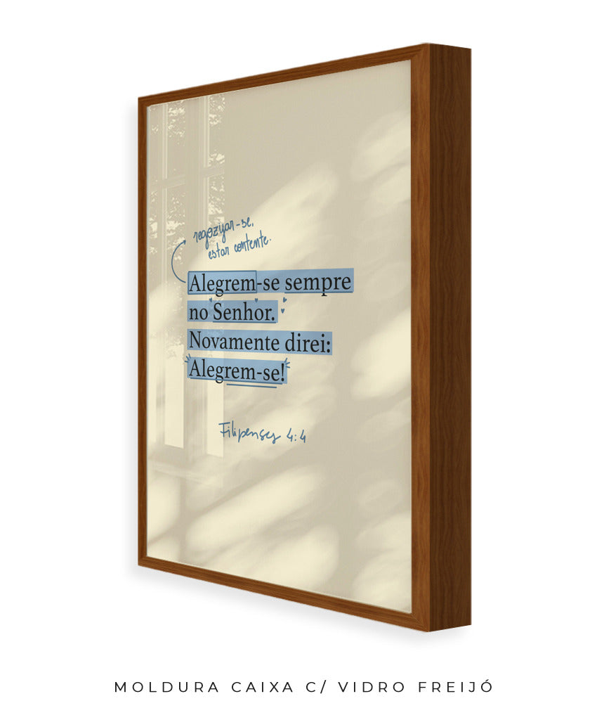 Quadro Filipenses 4:4