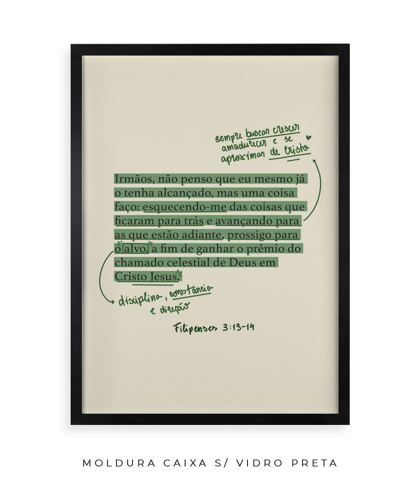 Quadro Filipenses 3:13-14