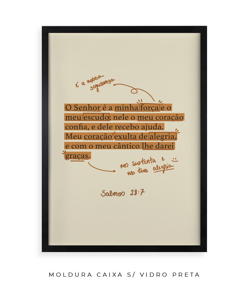 Quadro Salmos 28:7