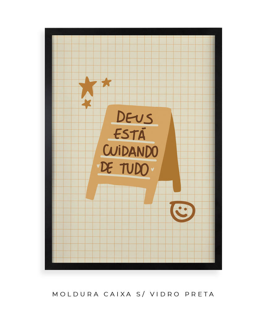 Quadro Deus está cuidando