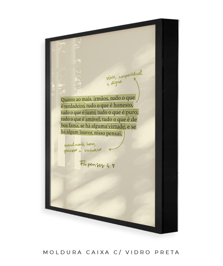 Quadro Filipenses 4:8
