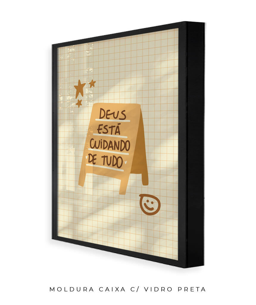 Quadro Deus está cuidando