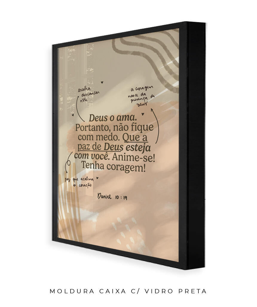 Quadro Daniel 10:19 abstrato