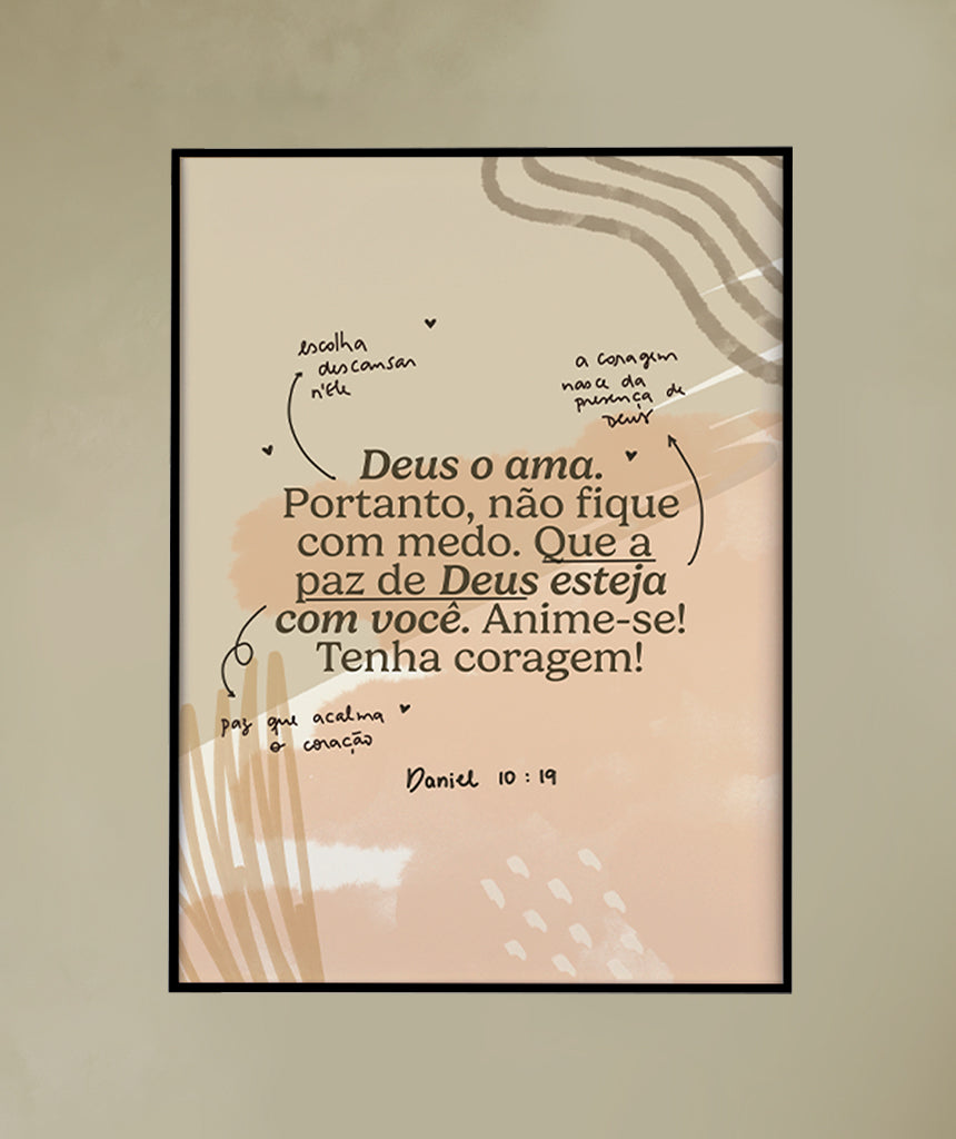 Quadro Daniel 10:19 abstrato