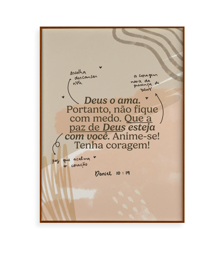 Quadro Daniel 10:19 abstrato