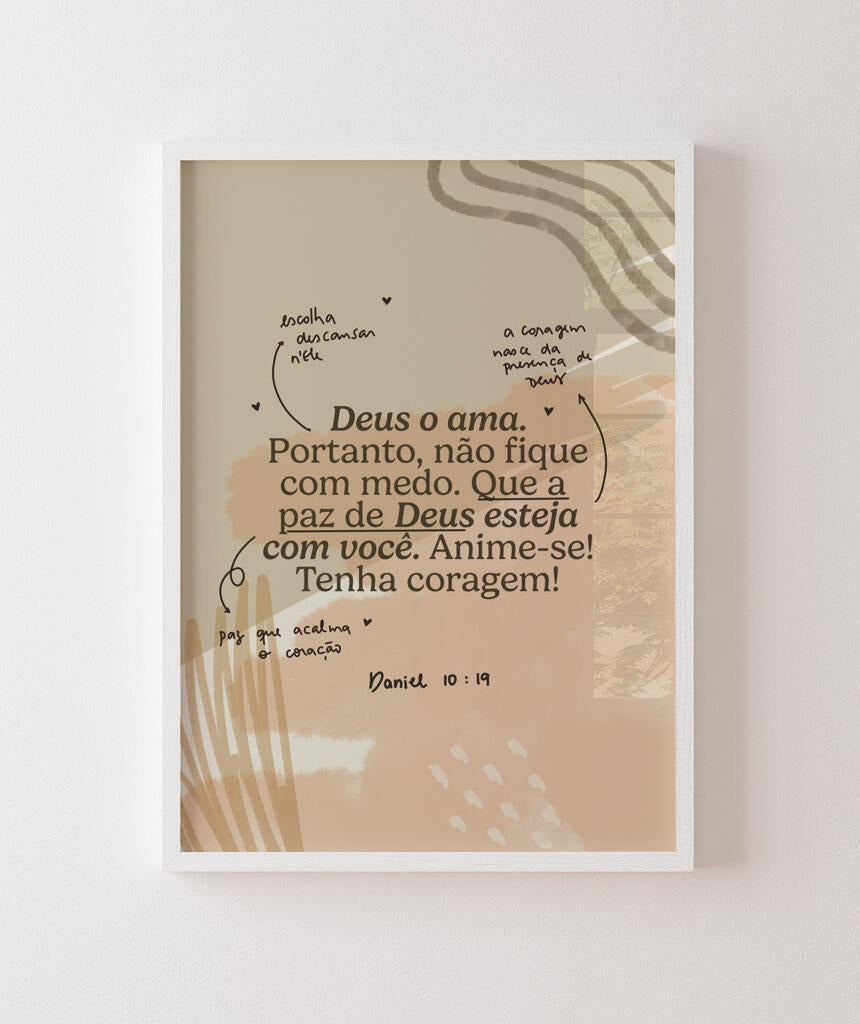 Quadro Daniel 10:19 abstrato