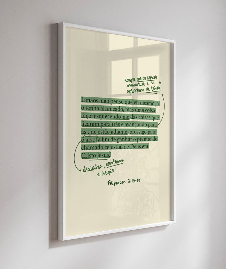 Quadro Filipenses 3:13-14