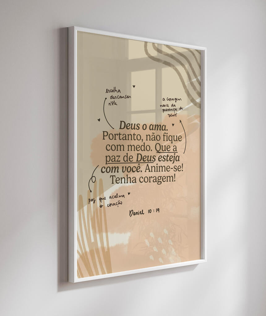 Quadro Daniel 10:19 abstrato