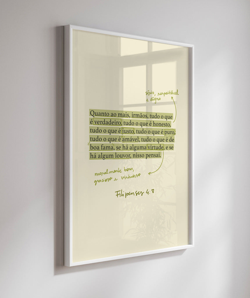 Quadro Filipenses 4:8