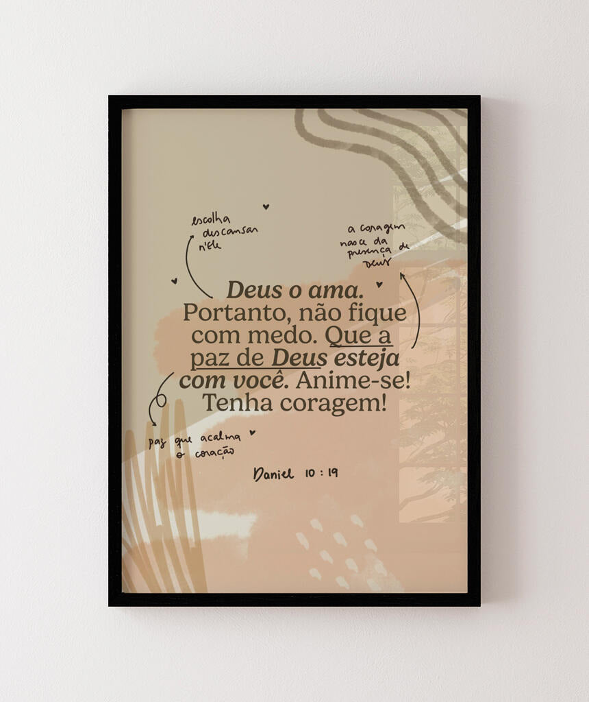 Quadro Daniel 10:19 abstrato