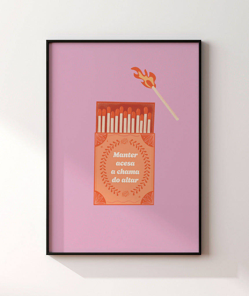 Quadro Chama no Altar