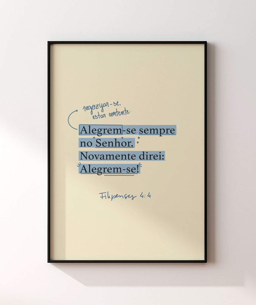 Quadro Filipenses 4:4