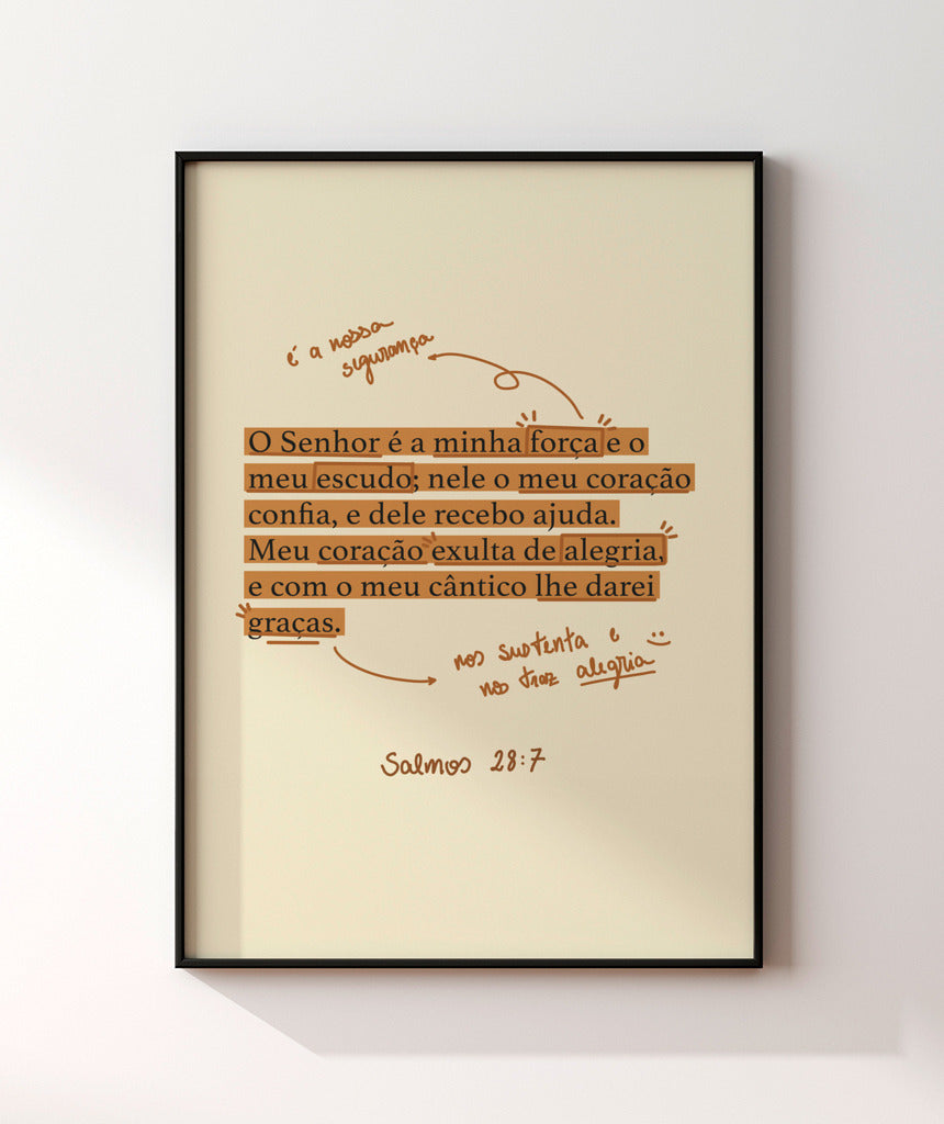 Quadro Salmos 28:7
