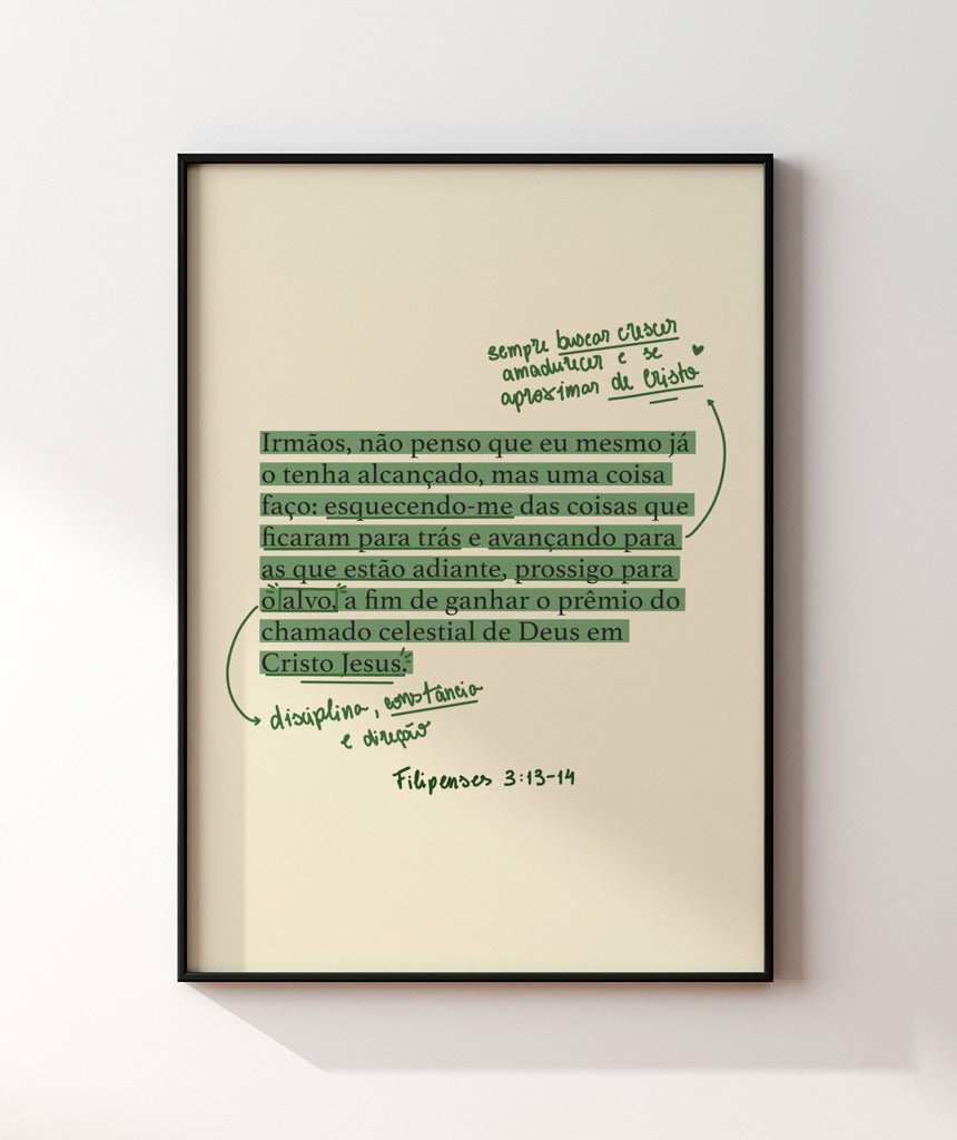 Quadro Filipenses 3:13-14
