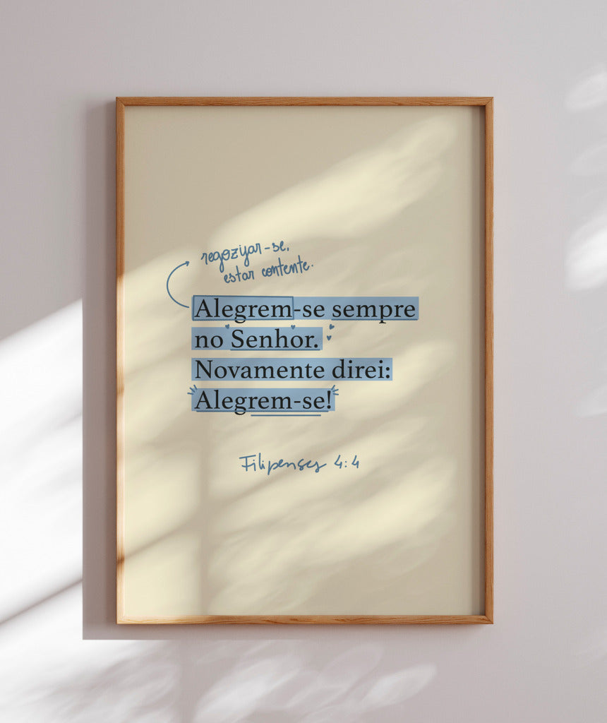 Quadro Filipenses 4:4