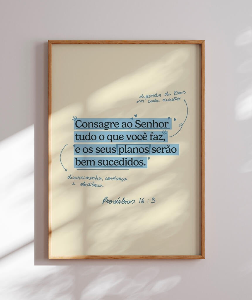 Quadro Provérbios 16:3
