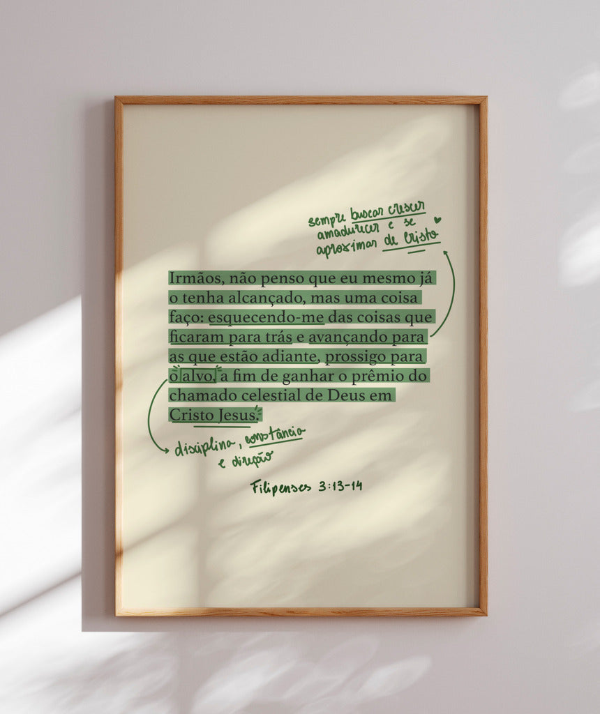 Quadro Filipenses 3:13-14