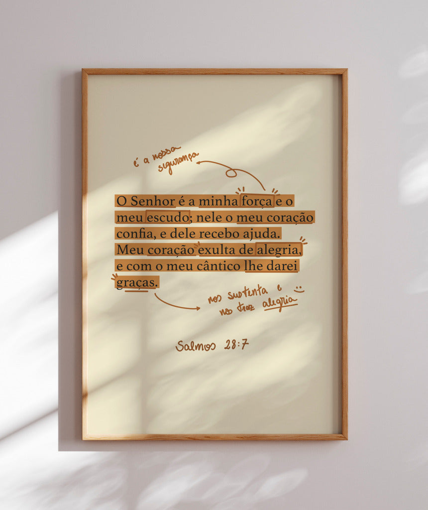 Quadro Salmos 28:7