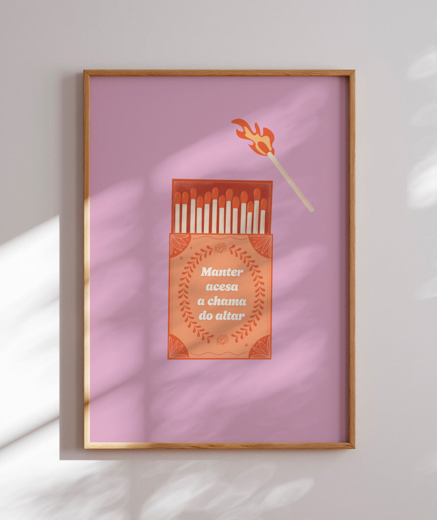 Quadro Chama no Altar