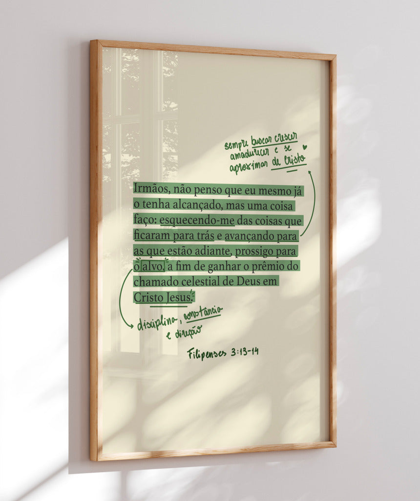 Quadro Filipenses 3:13-14