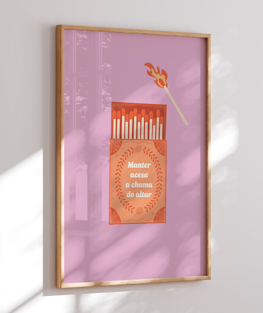 Quadro Chama no Altar