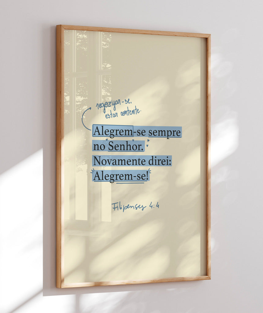 Quadro Filipenses 4:4