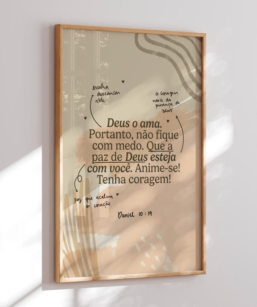 Quadro Daniel 10:19 abstrato