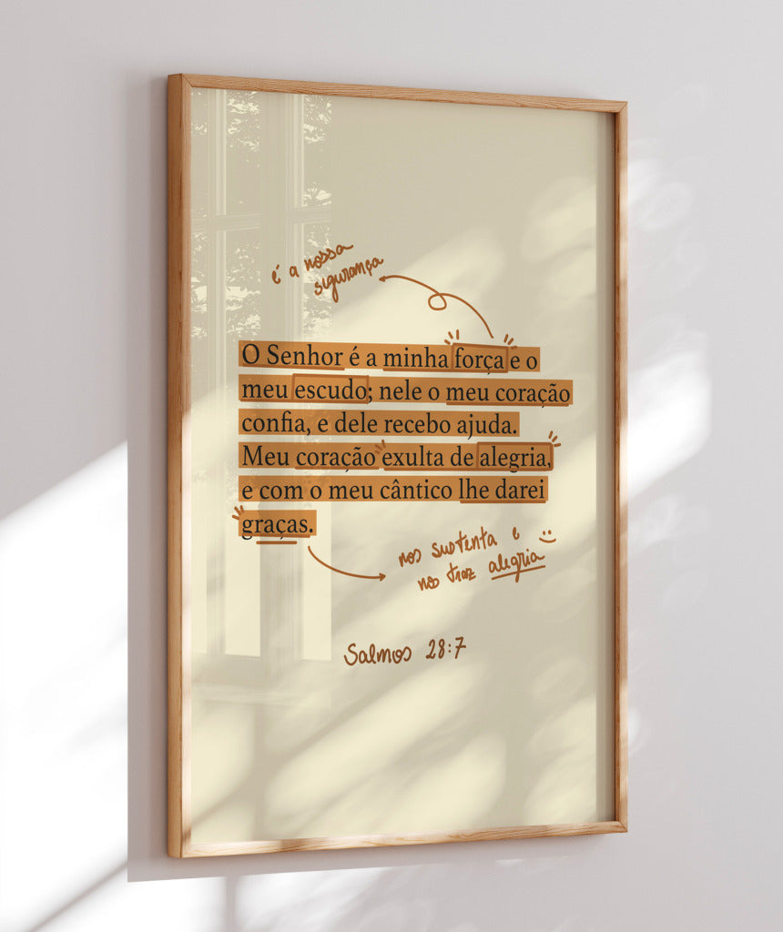 Quadro Salmos 28:7
